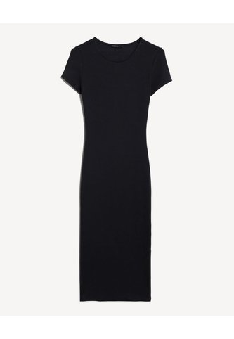 Vestido Midi Slim Minimal  Para Mujer Negro Seven Seven Seven Seven
