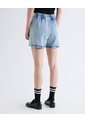Short Azul Claro Con Pedrería  Para Mujer Azul Seven Seven de Seven Seven