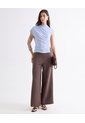 Pantalón Tiro Alto Bota Amplia  Para Mujer Café Seven Seven de Seven Seven