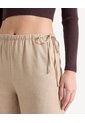 Pantalón Fluido Con Lazos Laterales  Para Mujer Camel Seven Seven de Seven Seven