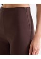 Pantalón Culotte De Pinzas Sastreras  Para Mujer Café Seven Seven de Seven Seven