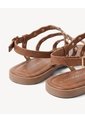 Sandalias Tiras Cruzadas  Para Mujer Camel Seven Seven de Seven Seven