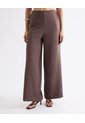 Pantalón Tiro Alto Bota Amplia  Para Mujer Café Seven Seven de Seven Seven