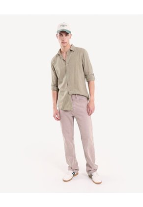 Camisa Rústica Algodón  Para Hombre Verde Seven Seven