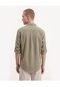 Camisa Rústica Algodón  Para Hombre Verde Seven Seven de Seven Seven