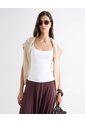 Camiseta De Tiras Doble Capa  Para Mujer Blanco Seven Seven de Seven Seven
