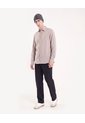 Camisa Rústica Regular  Para Hombre Beige Seven Seven de Seven Seven