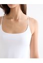 Camiseta De Tiras Doble Capa  Para Mujer Blanco Seven Seven de Seven Seven