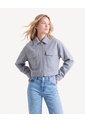 Chaqueta Corta De Punto  Para Mujer Gris Seven Seven de Seven Seven