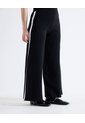 Pantalón Tejido Contraste Lateral  Para Mujer Negro Seven Seven de Seven Seven