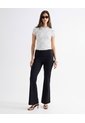 Pantalón Flare Tiro Alto  Para Mujer Negro Seven Seven de Seven Seven
