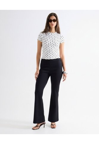 Pantalón Flare Tiro Alto  Para Mujer Negro Seven Seven Seven Seven