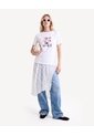Camiseta Screen Silueta Amplia  Para Mujer Crudo Seven Seven de Seven Seven