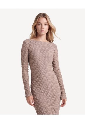Vestido Maxi De Encaje Para Mujer Café Seven Seven