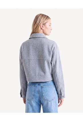 Chaqueta Corta De Punto  Para Mujer Gris Seven Seven