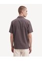 Camisa Resort Tacto Suave  Para Hombre Café Seven Seven de Seven Seven
