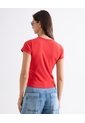 Camiseta Con Ilustración Central  Para Mujer Rojo Seven Seven de Seven Seven