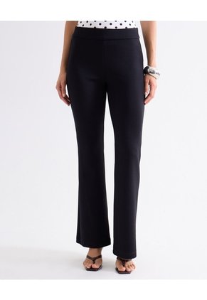 Pantalón Flare Tiro Alto  Para Mujer Negro Seven Seven