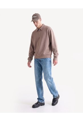 Jean Straight Desgaste  Para Hombre Azul Seven Seven