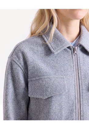 Chaqueta Corta De Punto  Para Mujer Gris Seven Seven