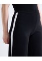 Pantalón Tejido Contraste Lateral  Para Mujer Negro Seven Seven de Seven Seven