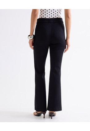 Pantalón Flare Tiro Alto  Para Mujer Negro Seven Seven
