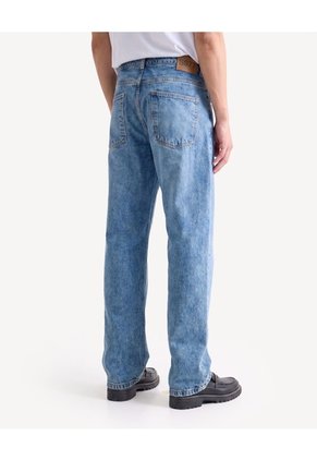 Jean Straight Desgaste  Para Hombre Azul Seven Seven