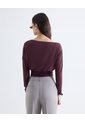 Blusa Escote Ojal Ajustable  Para Mujer Vino Seven Seven de Seven Seven