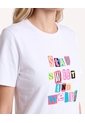 Camiseta Screen Silueta Amplia  Para Mujer Crudo Seven Seven de Seven Seven