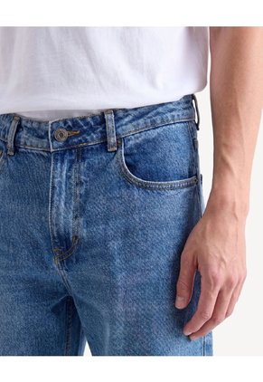 Jean Straight Desgaste  Para Hombre Azul Seven Seven