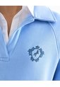 Buzo Polo Con Detalle Frontal  Para Mujer Azul Seven Seven de Seven Seven
