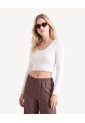 Camiseta Seamless Cuello Redondo  Para Mujer Blanco Seven Seven de Seven Seven