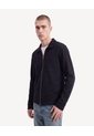 Camisa Harrington Texturizada  Para Hombre Negro Seven Seven de Seven Seven