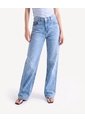 Jean Straight Con Cinturón  Para Mujer Azul Seven Seven de Seven Seven