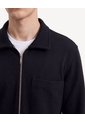 Camisa Harrington Texturizada  Para Hombre Negro Seven Seven de Seven Seven