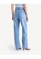 Jean Straight Con Cinturón  Para Mujer Azul Seven Seven de Seven Seven