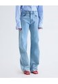 Jean Straight Tono Medio Con Pedrería  Para Mujer Azul Seven Seven de Seven Seven