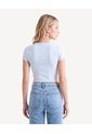 Camiseta Ajustada Estampada  Para Mujer Celeste Seven Seven de Seven Seven