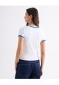 Camiseta Texturizada Con Estampado  Para Mujer Blanco Seven Seven de Seven Seven