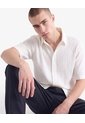 Camisa Texturizada Pechera Oculta  Para Hombre Crudo Seven Seven de Seven Seven