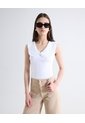 Camiseta Cuello Bebé  Para Mujer Crudo Seven Seven de Seven Seven