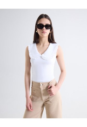 Camiseta Cuello Bebé  Para Mujer Crudo Seven Seven Seven Seven