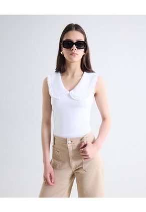 Camiseta Cuello Bebé Para Mujer Crudo Seven Seven