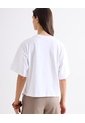 Camiseta Graphic Detalle Frontal Artístico  Para Mujer Crudo Seven Seven de Seven Seven