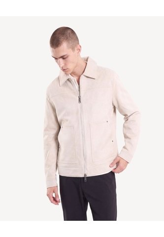 Chaqueta Harrington Suede  Para Hombre Taupe Seven Seven Seven Seven