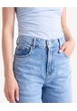 Jean Straight Con Cinturón  Para Mujer Azul Seven Seven de Seven Seven