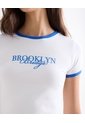 Camiseta Texturizada Con Estampado  Para Mujer Blanco Seven Seven de Seven Seven