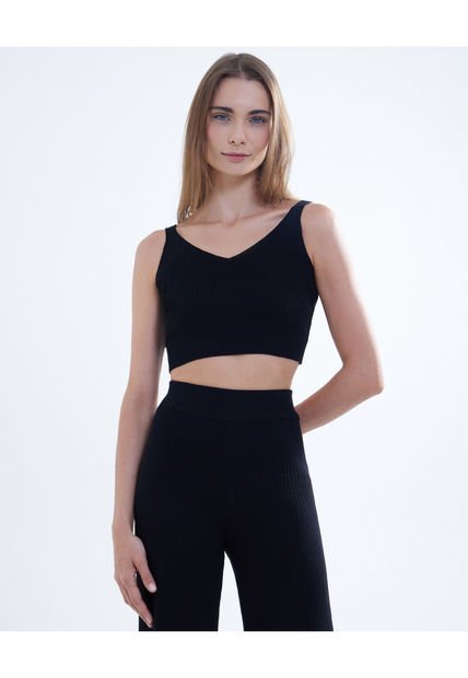 Camiseta Para Mujer Manga Sisa Color Negro Marca Seven Seven #28095594