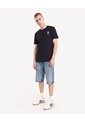 Camiseta Bordado Frontal  Para Hombre Negro Seven Seven de Seven Seven