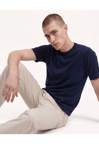 Camiseta Tejida Esencial  Para Hombre Azul Seven Seven Seven Seven